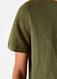 Broderie Sleeve Detail Tee