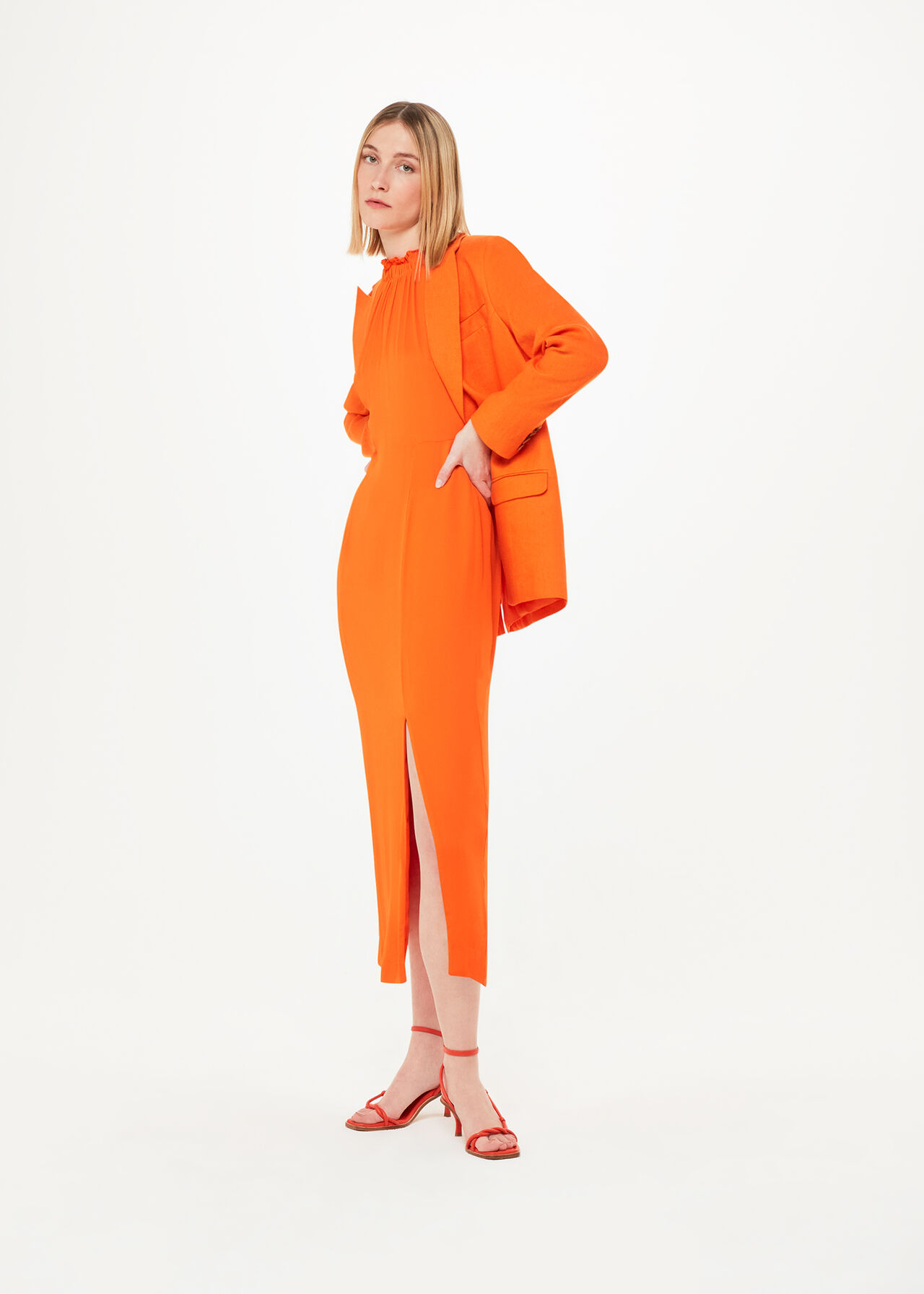 Eliza Halterneck Midi Dress