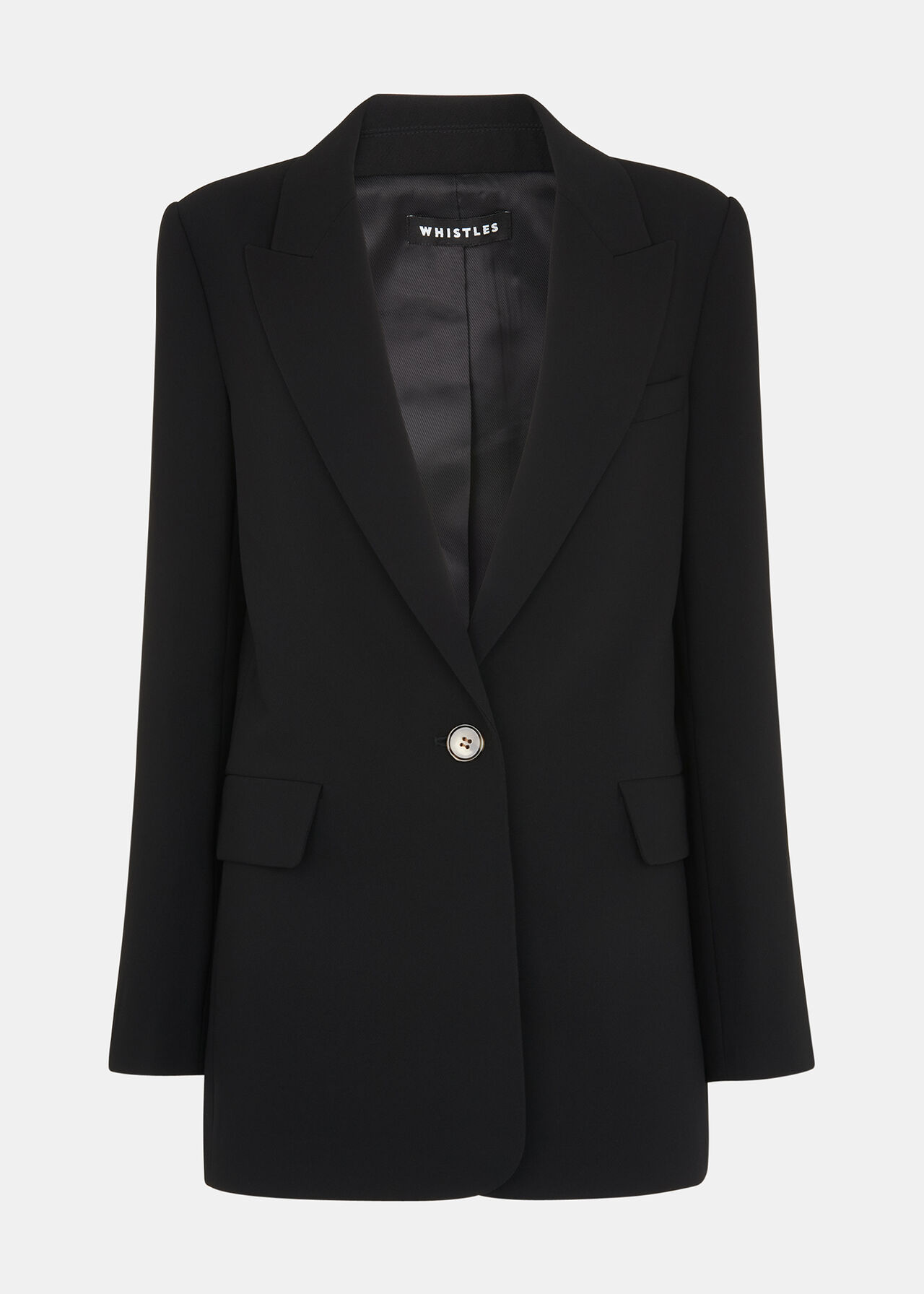Crepe Boyfriend Blazer Black