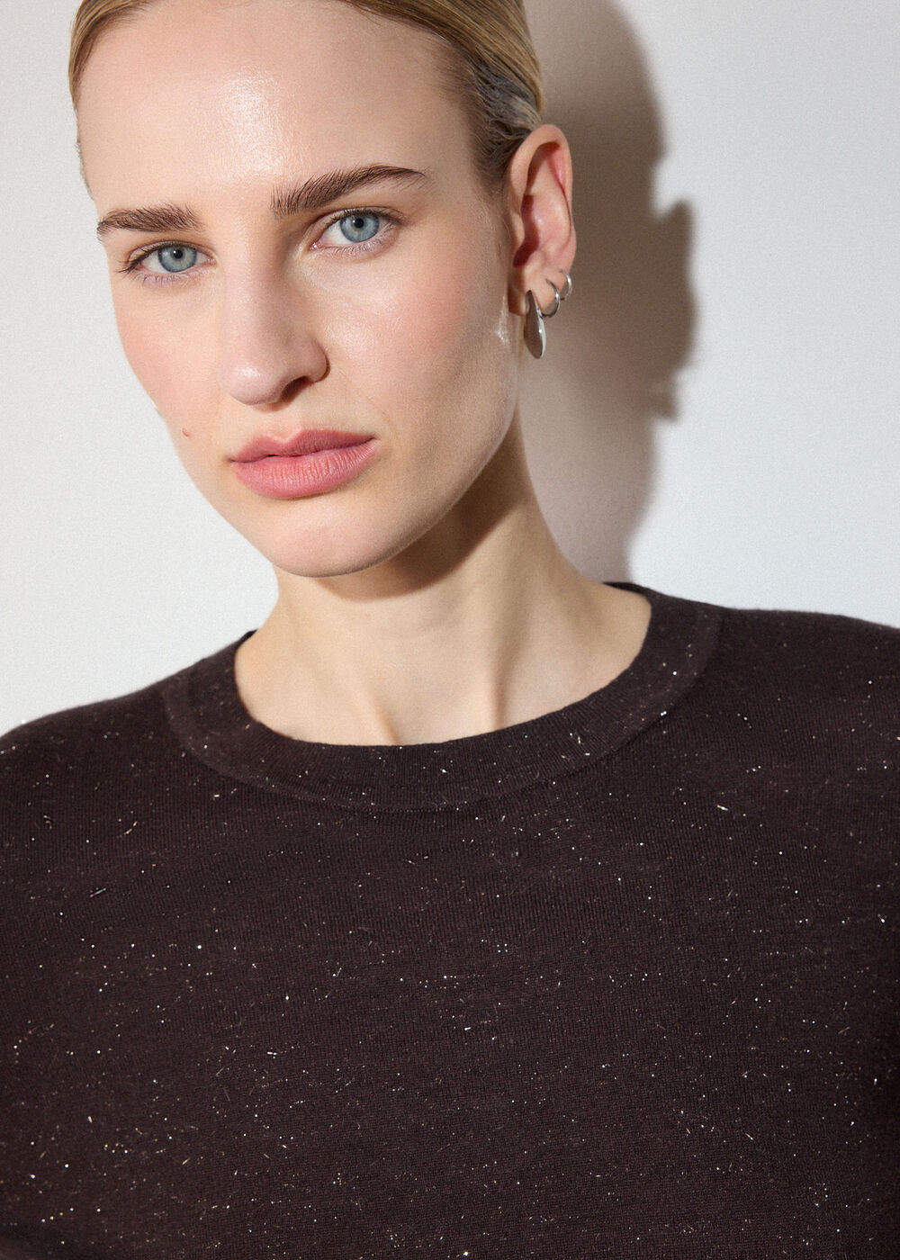 Brown Annie Sparkle Crew Neck