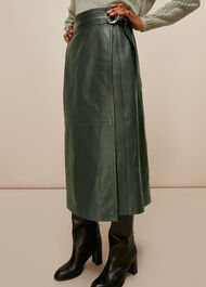 Selina Leather Wrap Skirt