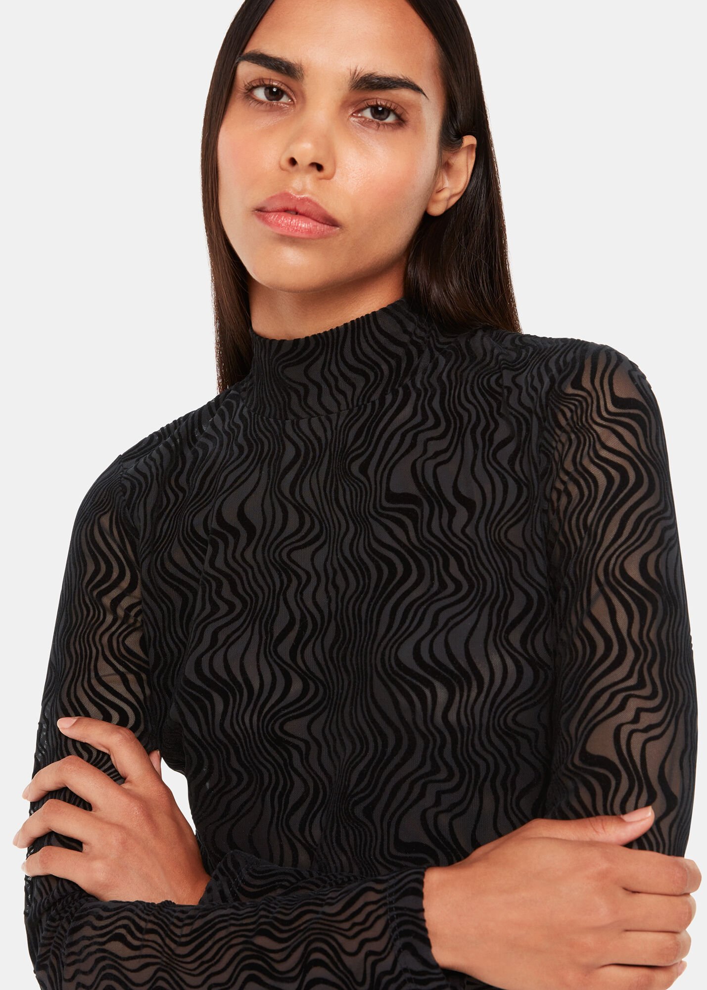 Mesh top high neck on sale
