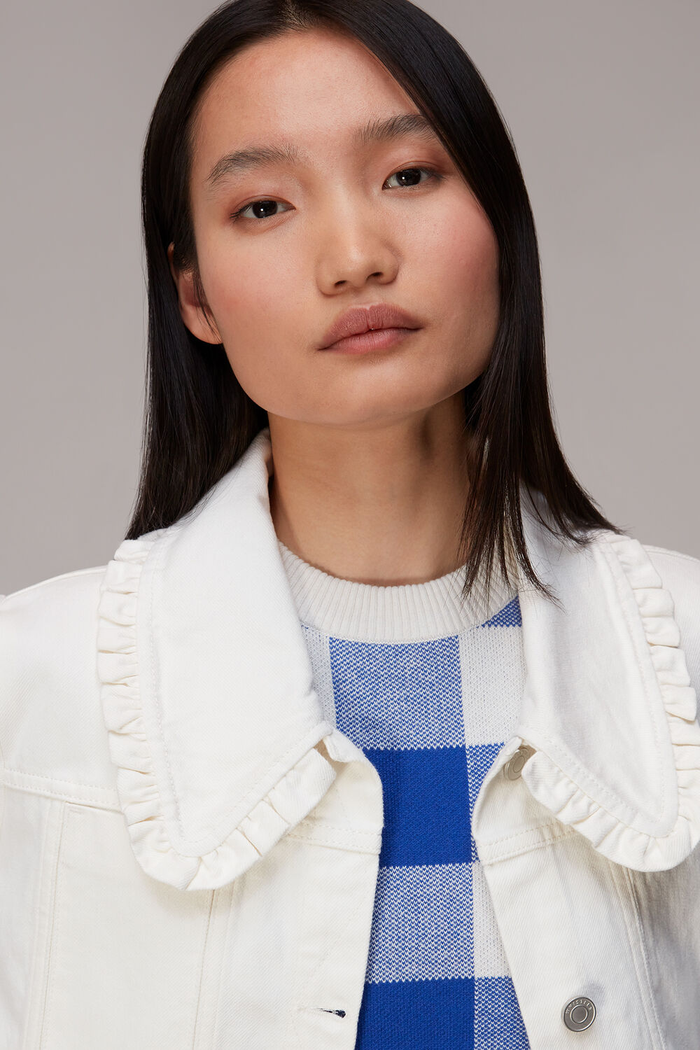 Collar Detail Denim Jacket