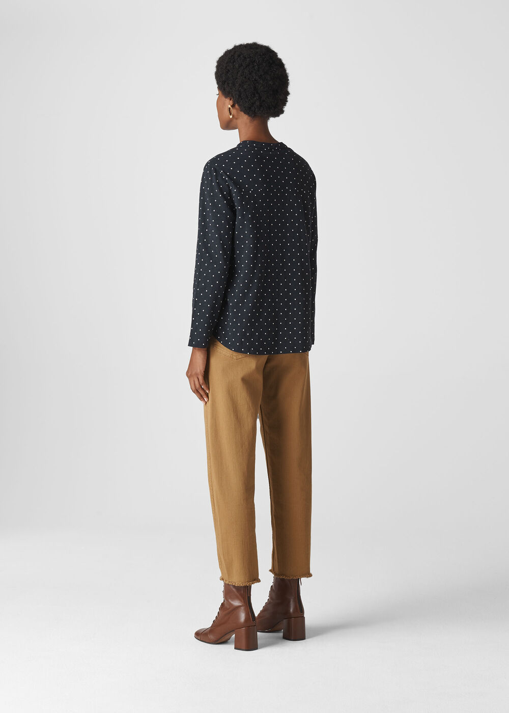 Spot Slub Cotton Jersey Shirt