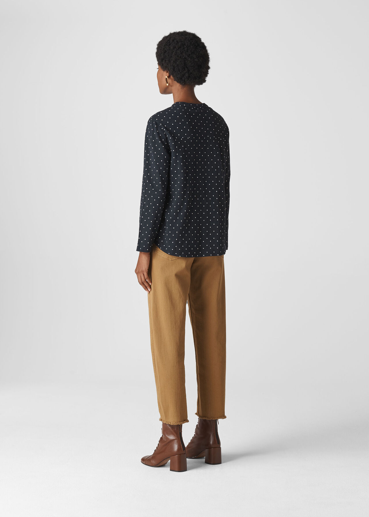 Spot Slub Cotton Jersey Shirt