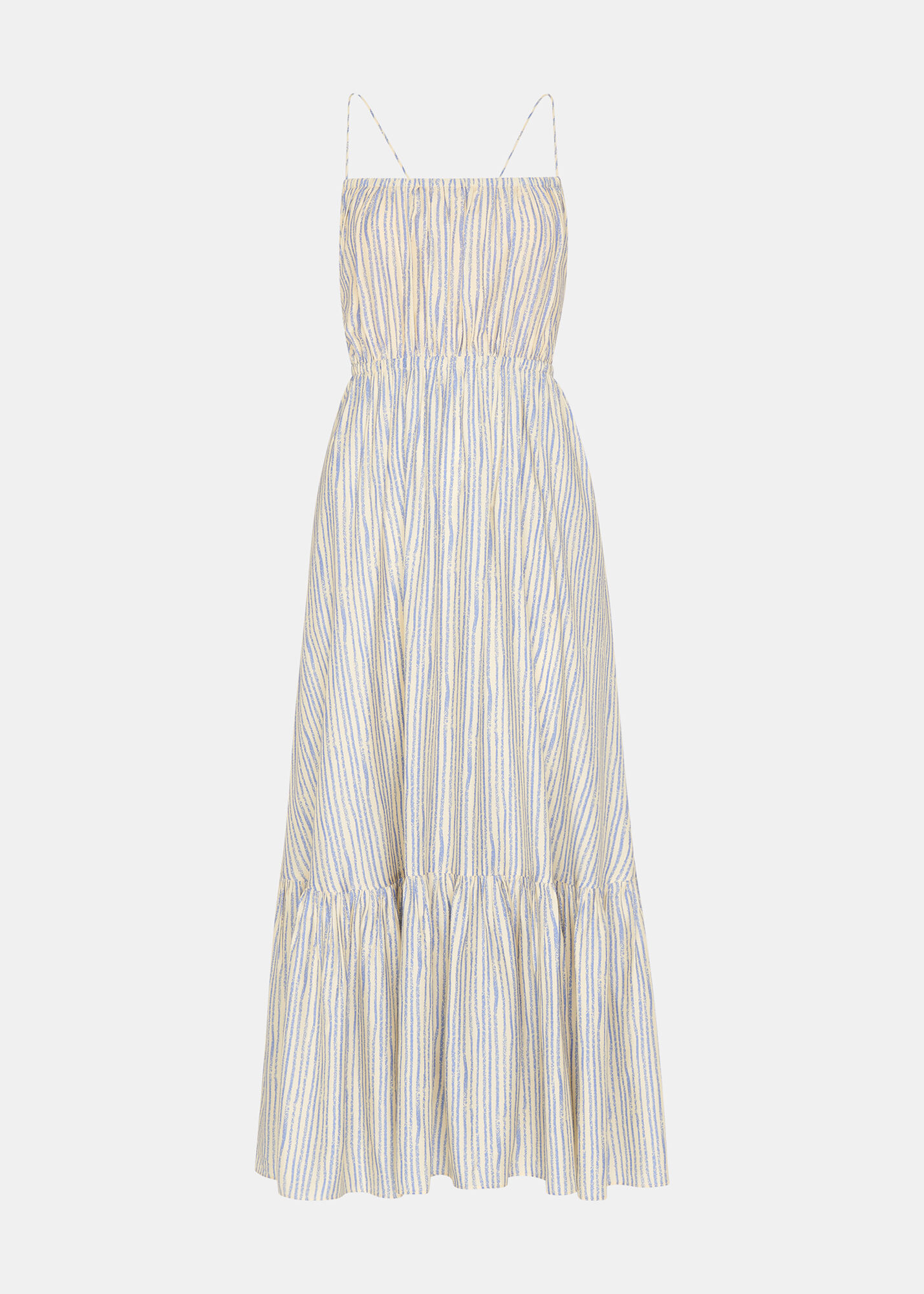 EtoilesエトワールLumière Pastel Stripeワンピ Blue/Multi Pastel Stripe Silk Mix Dress | WHISTLES | Whistles US |