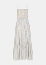Pastel Stripe Silk Mix Dress