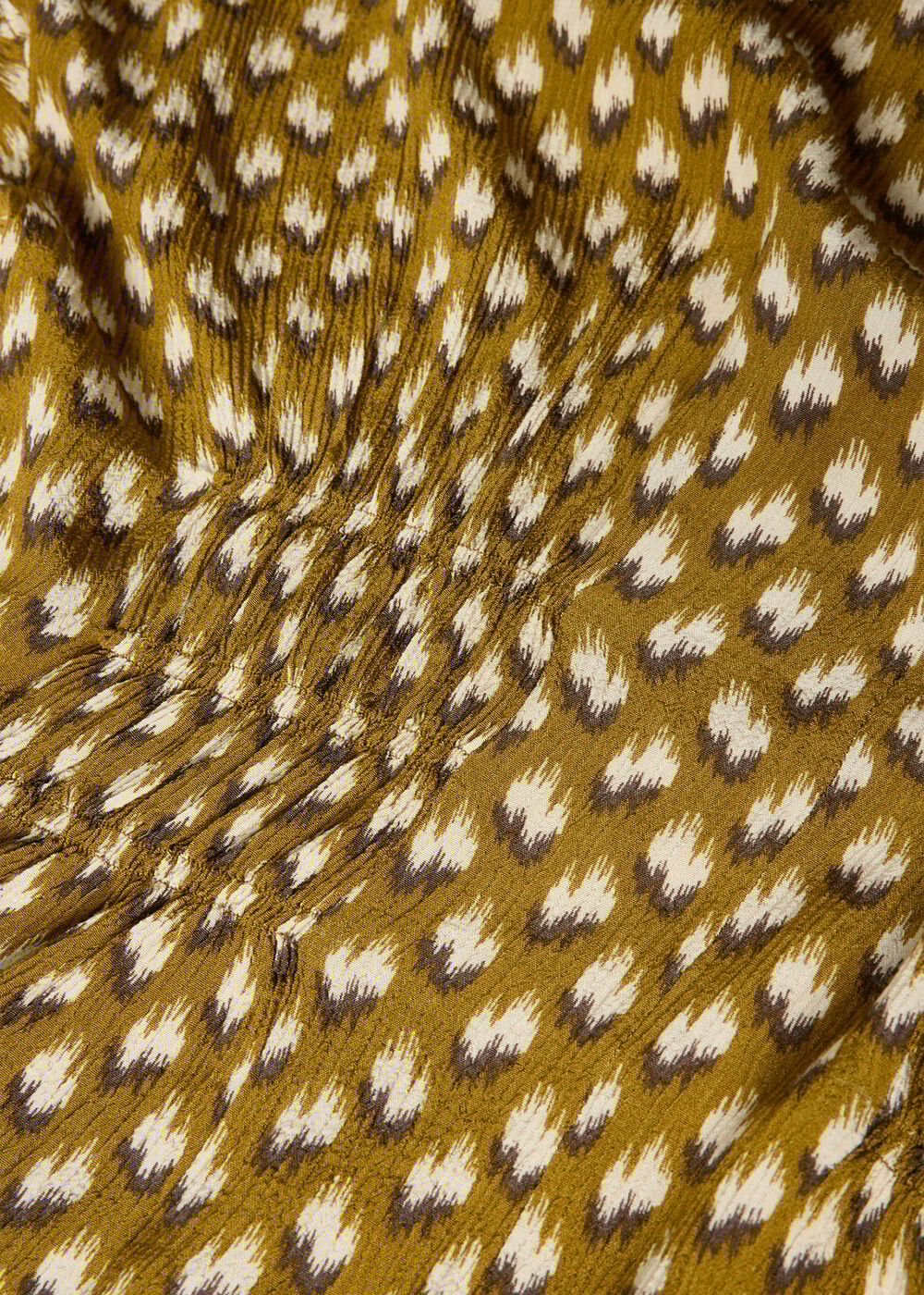 Ikat Spot Shirred Blouse