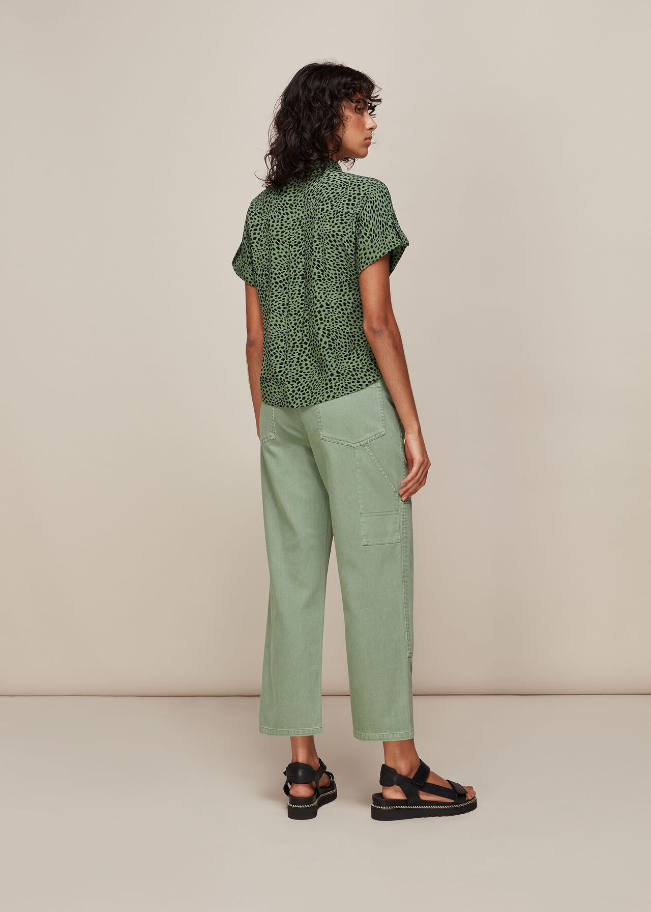 Spotted Animal Pocket Shirt Green/Multi