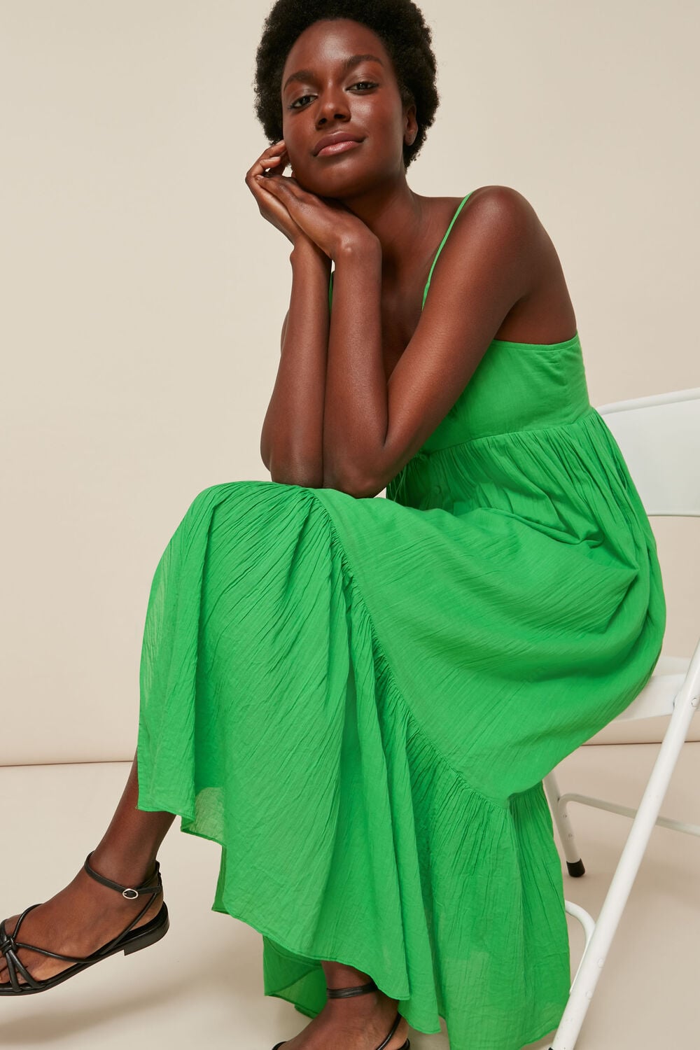 Trapeze Cotton Voile Dress