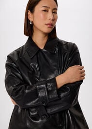 Short Leather Trench