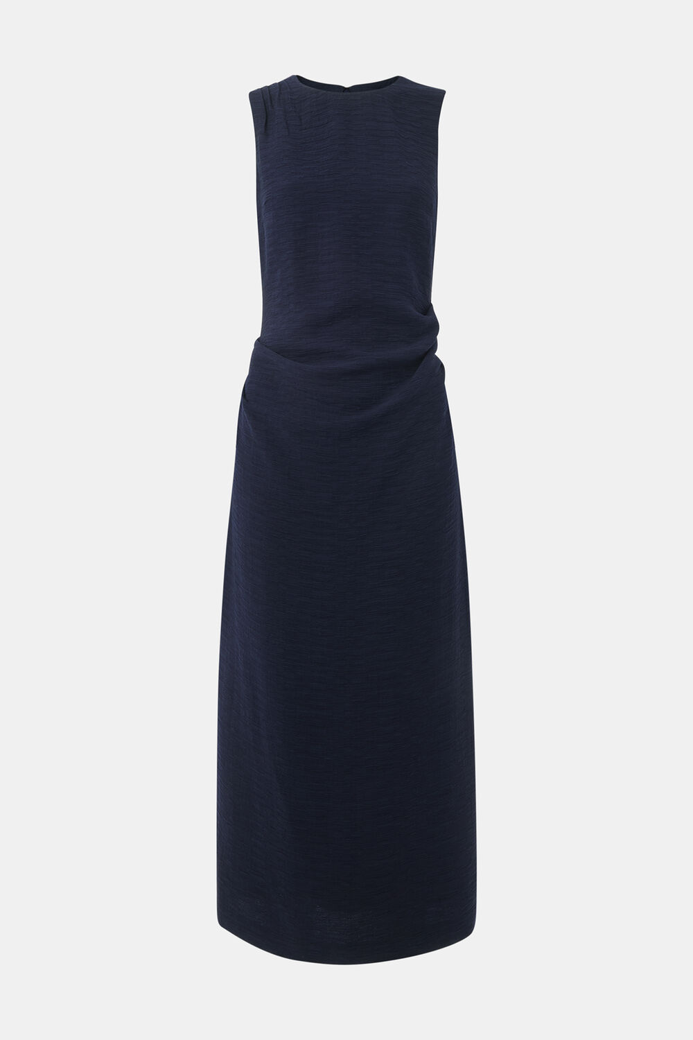Navy Nora Textured Midi Dress