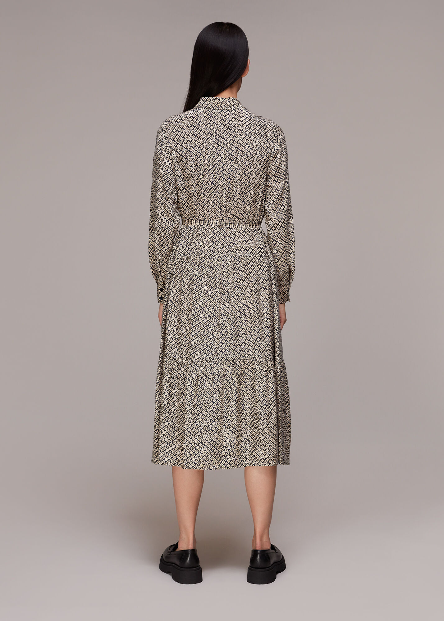 Whistles crane print shirt dress outlet