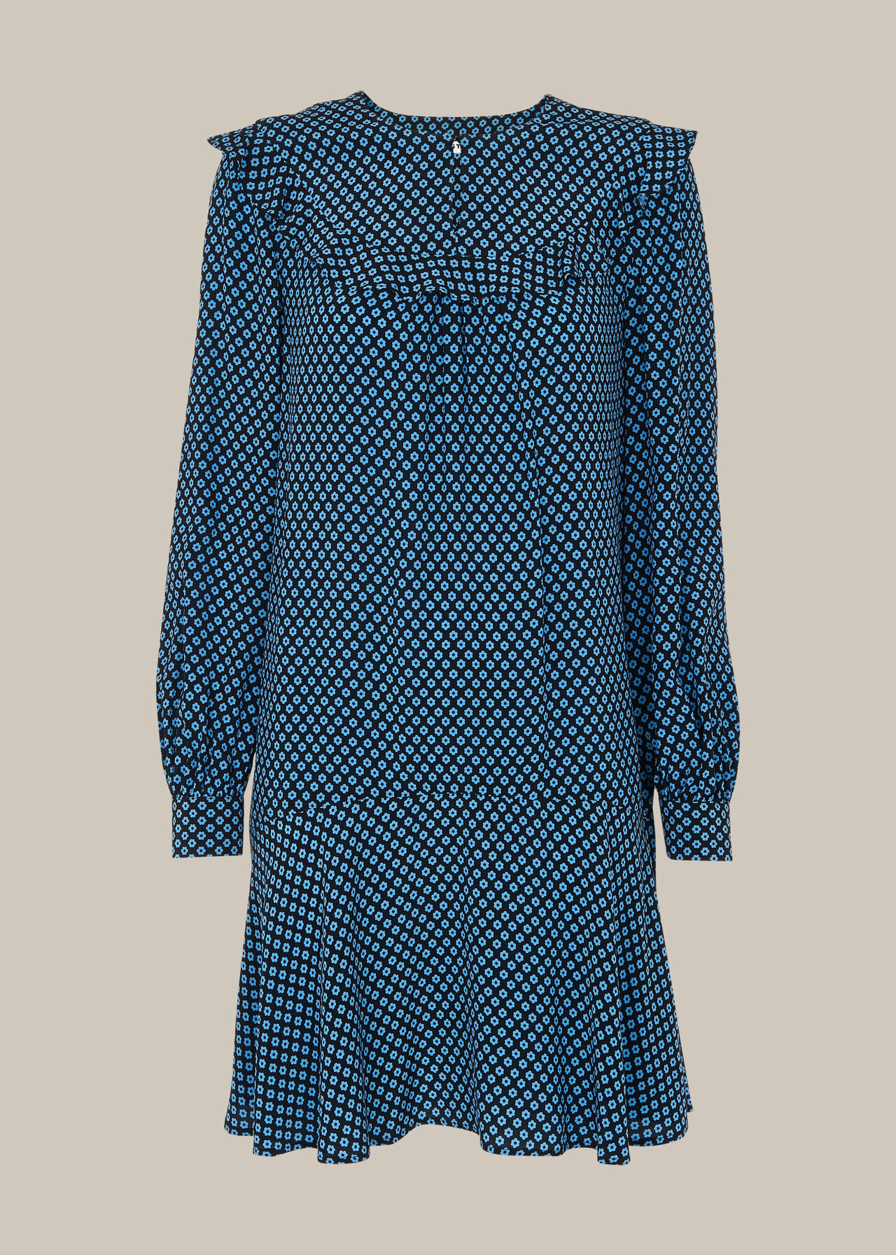 Daisy Print Frill Dress