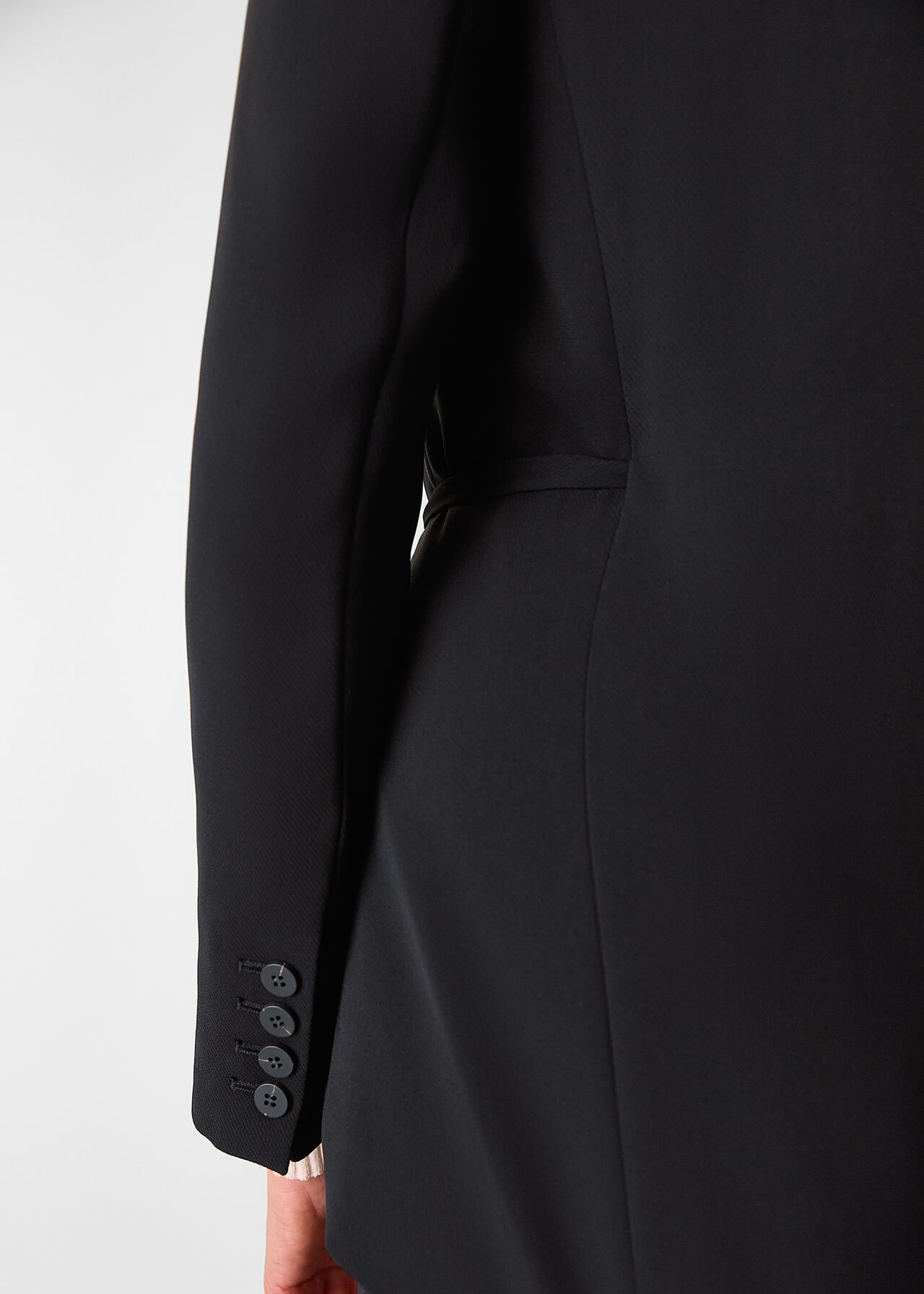 Corinna Belted Crepe Blazer