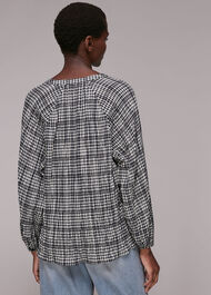 Tatum Check Oversized Top