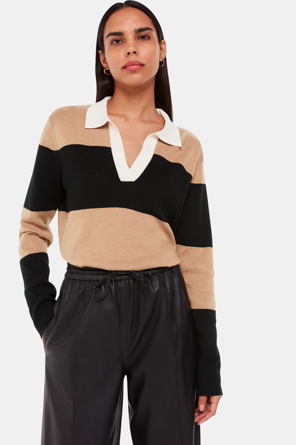 Stripe Rugby Knitted Shirt