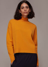 Wool Split Funnel Neck Jumper