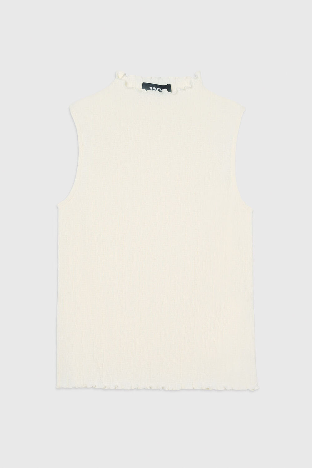 Ivory Textured Sleeveless Top