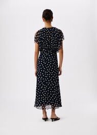 Polka Dot Print Midi Dress