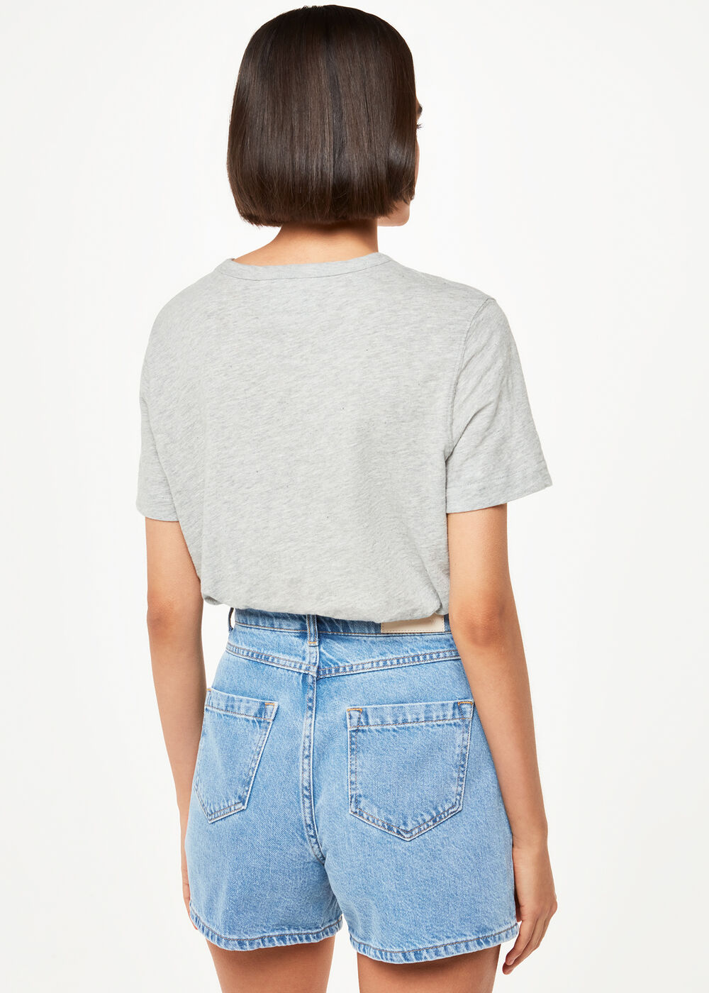 High Waist Denim Short
