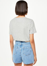High Waist Denim Short