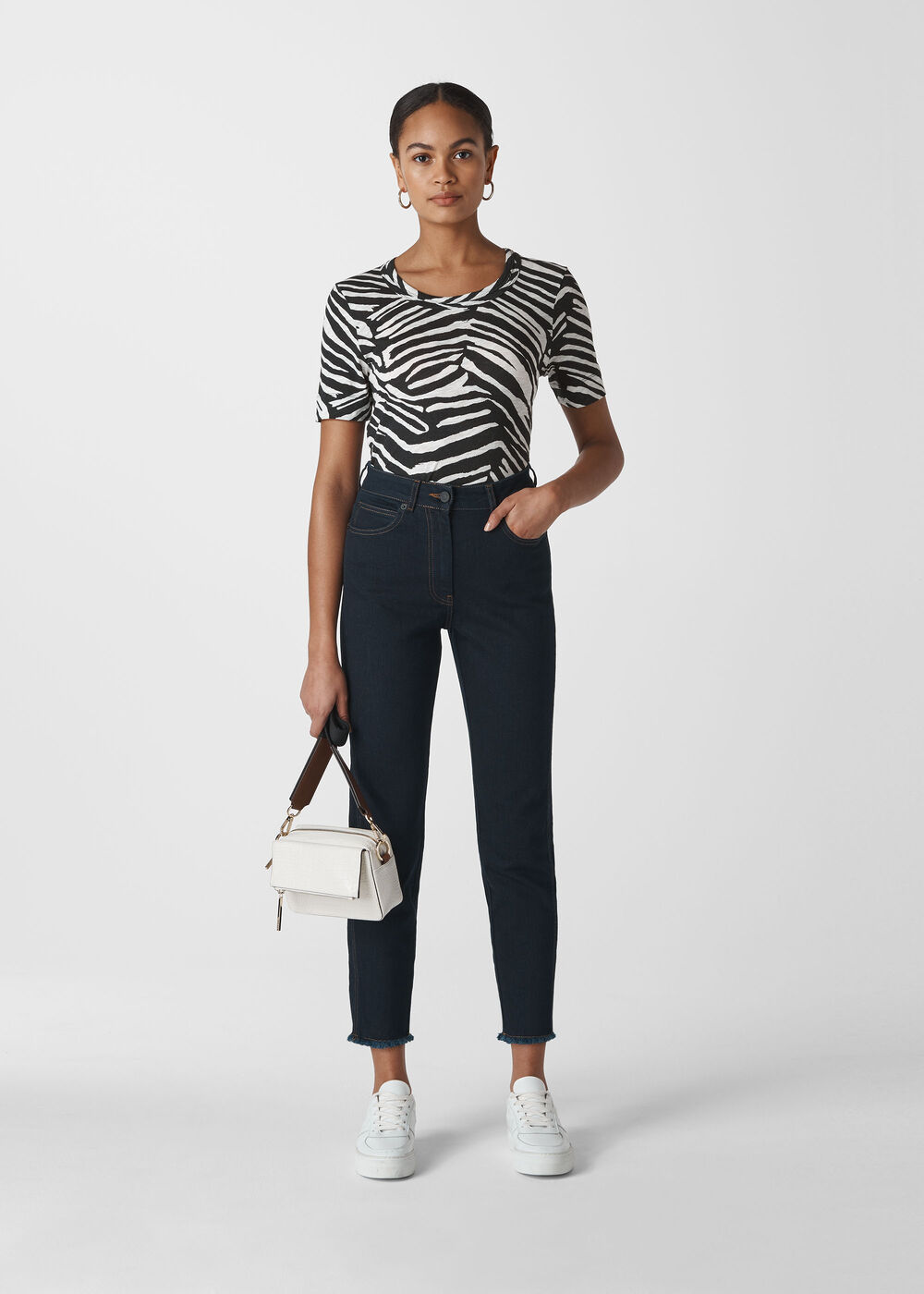 Zebra Print Rosa T-shirt Black/White