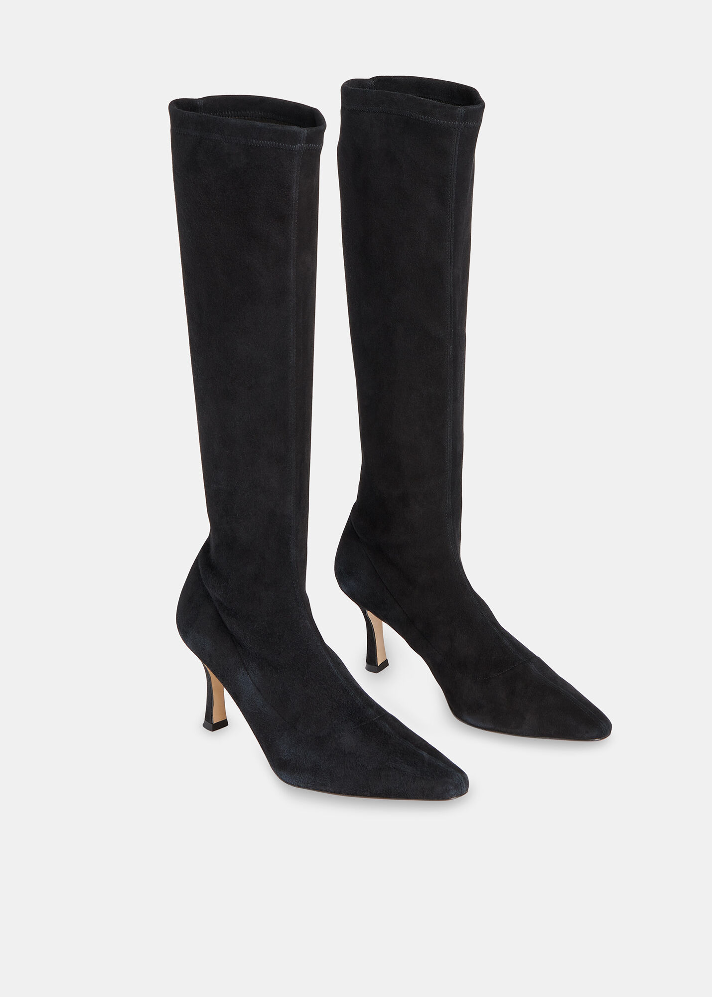 Black Hera Stretch Suede Boot