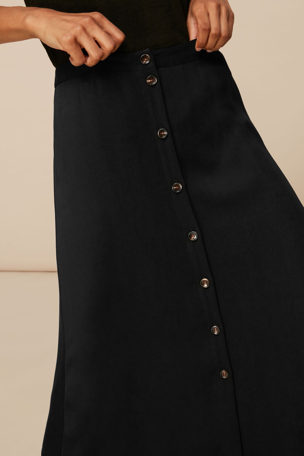 Button Front Skirt