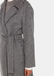Celia Houndstooth Wrap Coat