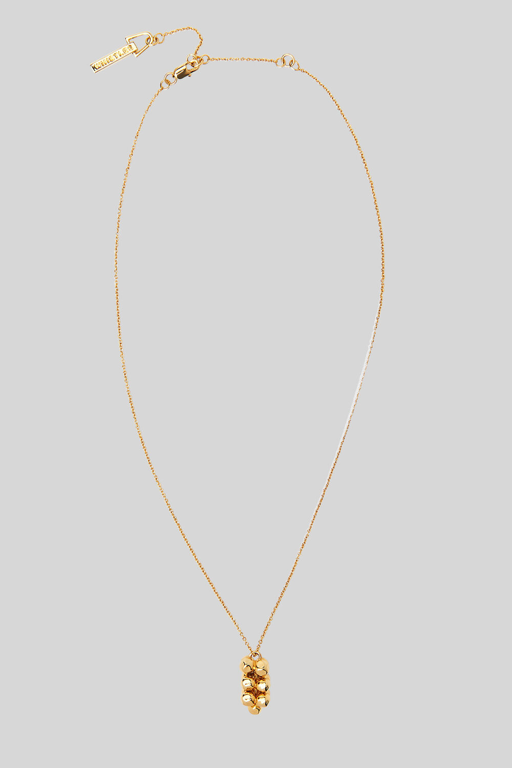 Cluster Drop Necklace Gold/Multi