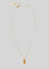 Cluster Drop Necklace Gold/Multi