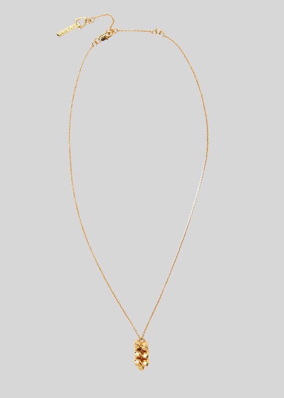 Gold Cluster Drop Necklace