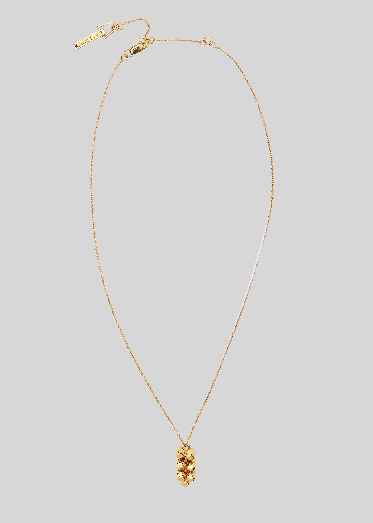 Cluster Drop Necklace Gold/Multi
