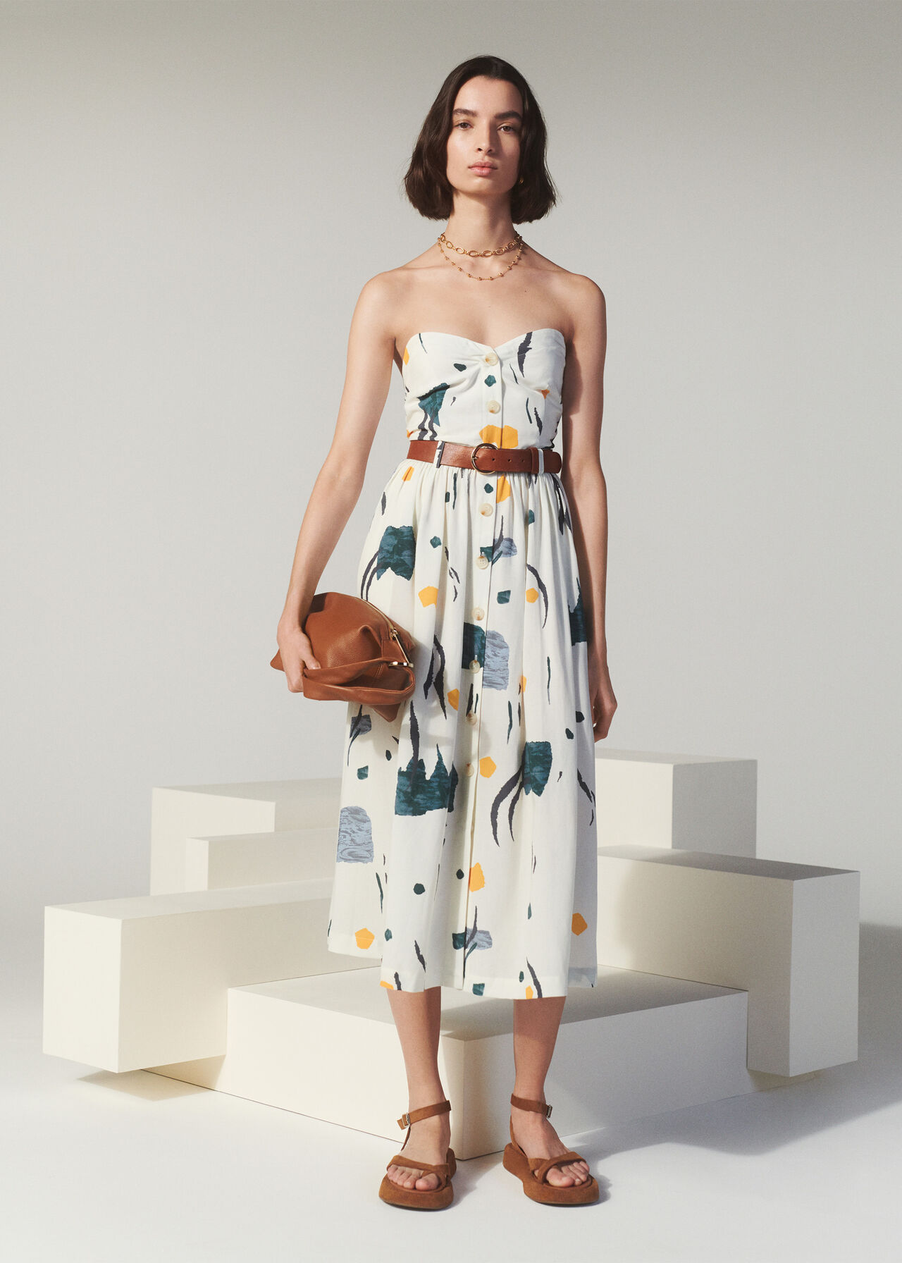 Alana Bandeau Abstract Dress