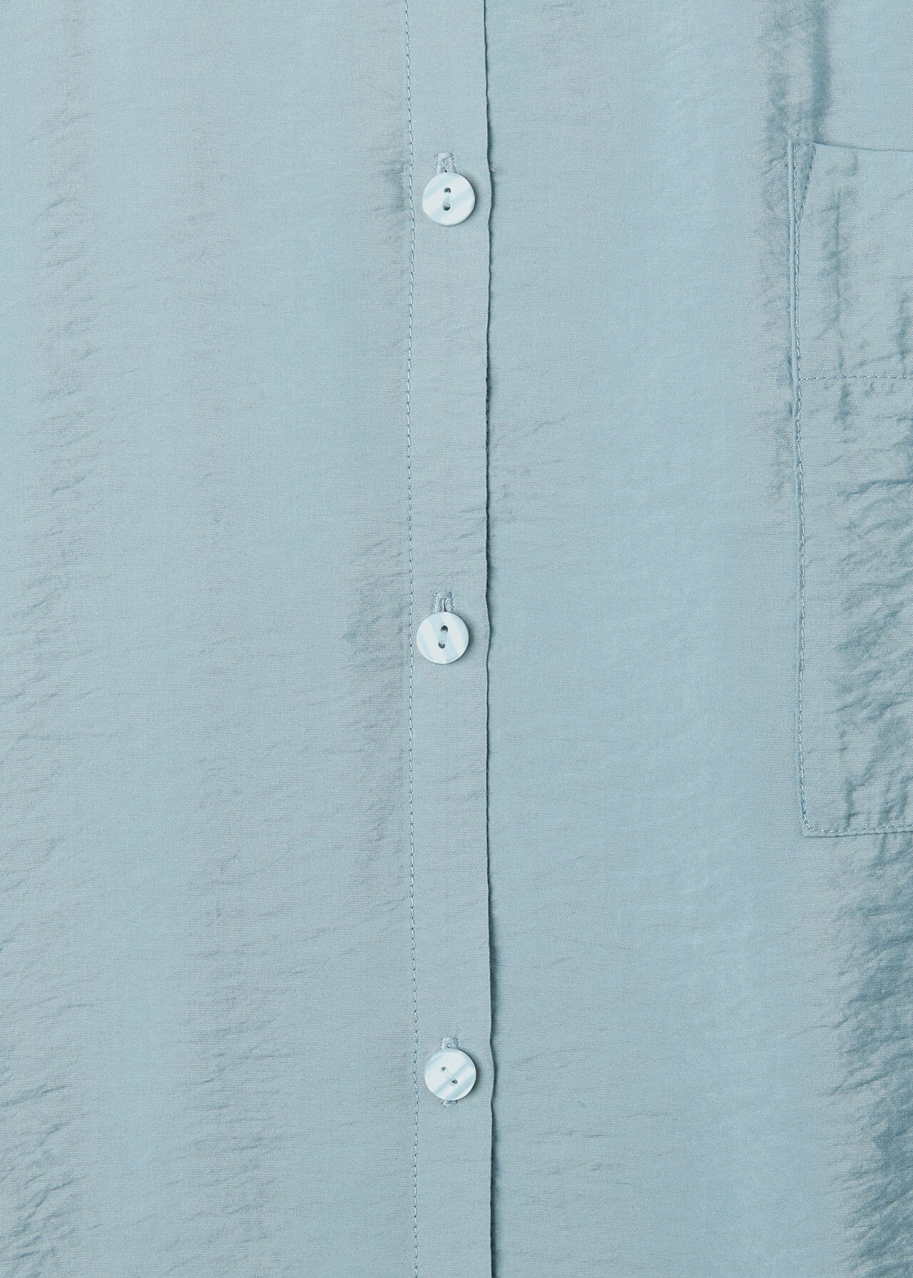 Whistles Pale Blue Nicola Button Through Shirt