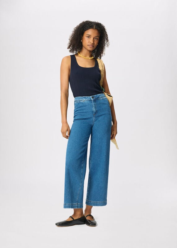 Denim Stretch Straight Ankle Jean