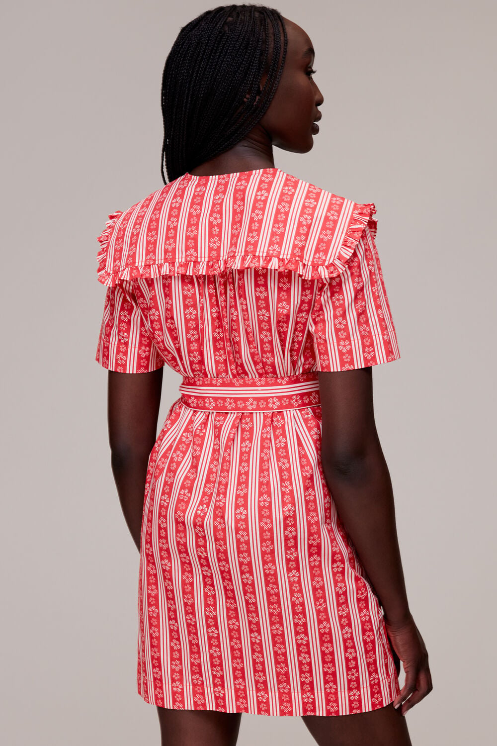 Stripe Collar Mini Dress