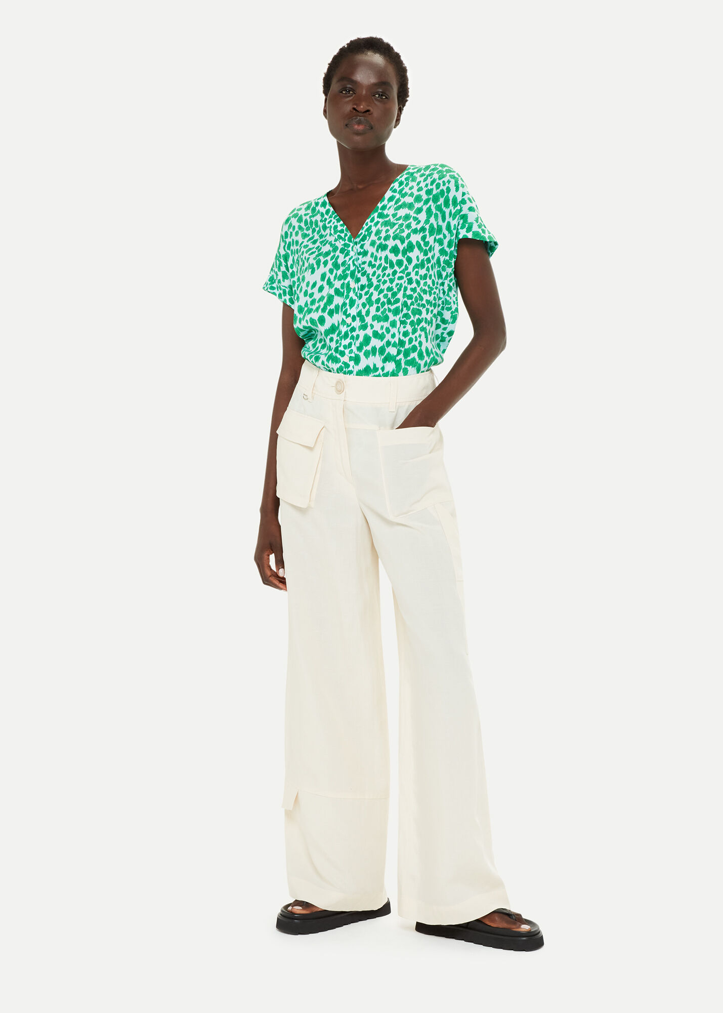 Green and white gingham pants hotsell