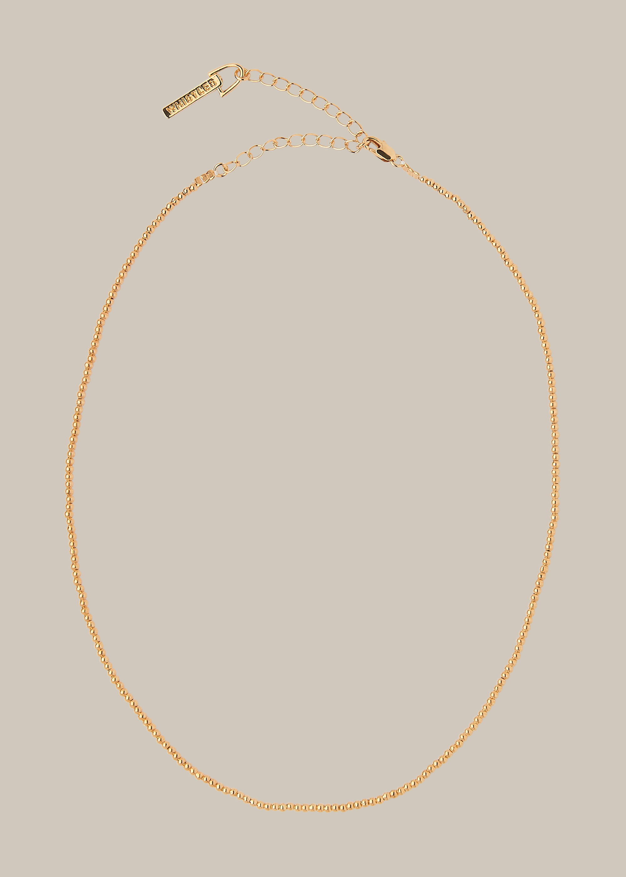 Gold Seed Bead Chain Necklace WHISTLES