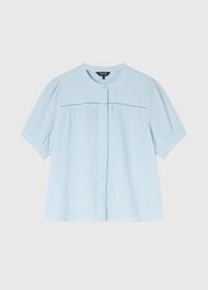 Textured Cotton Frill Top