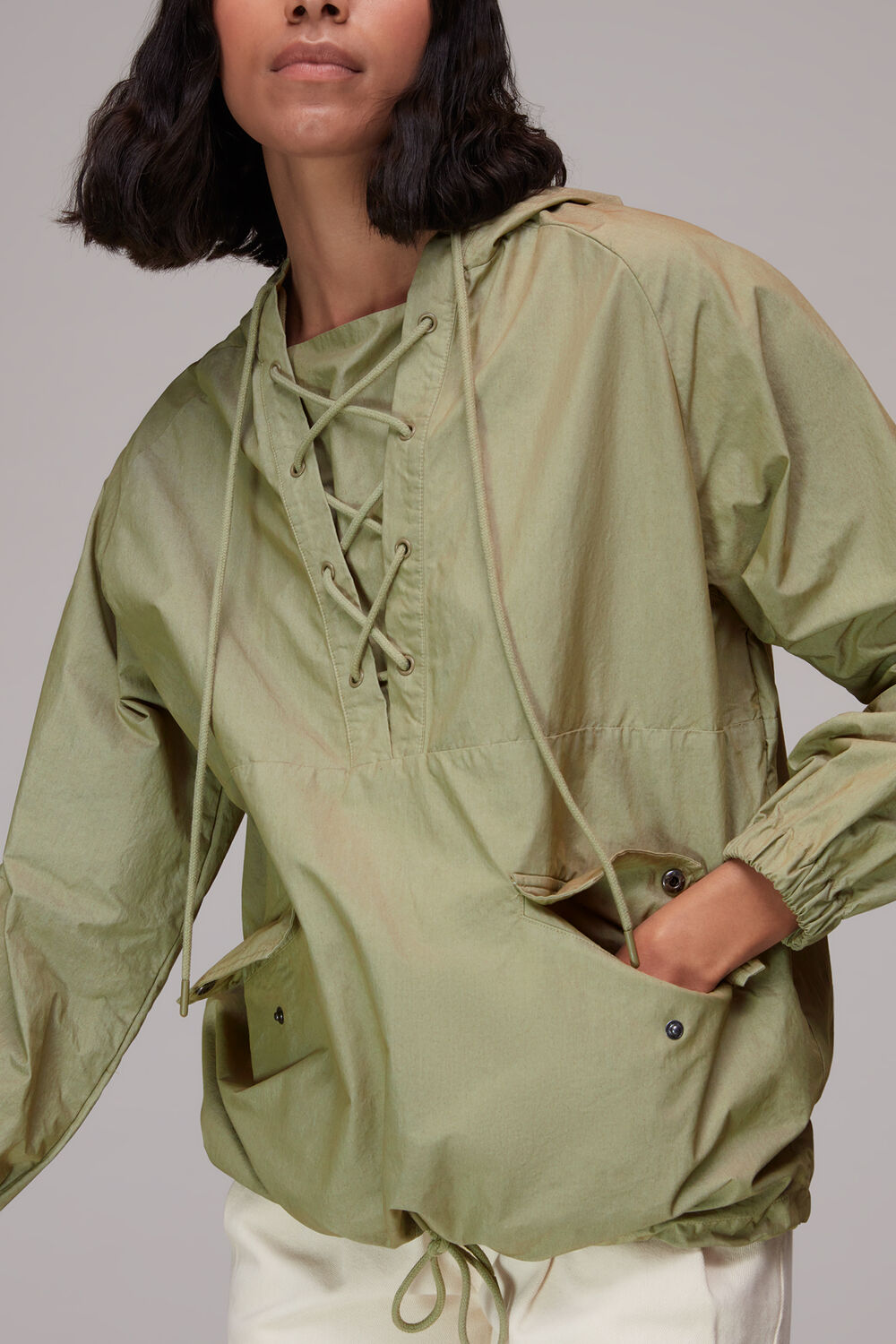 Lottie Tie Neck Windbreaker