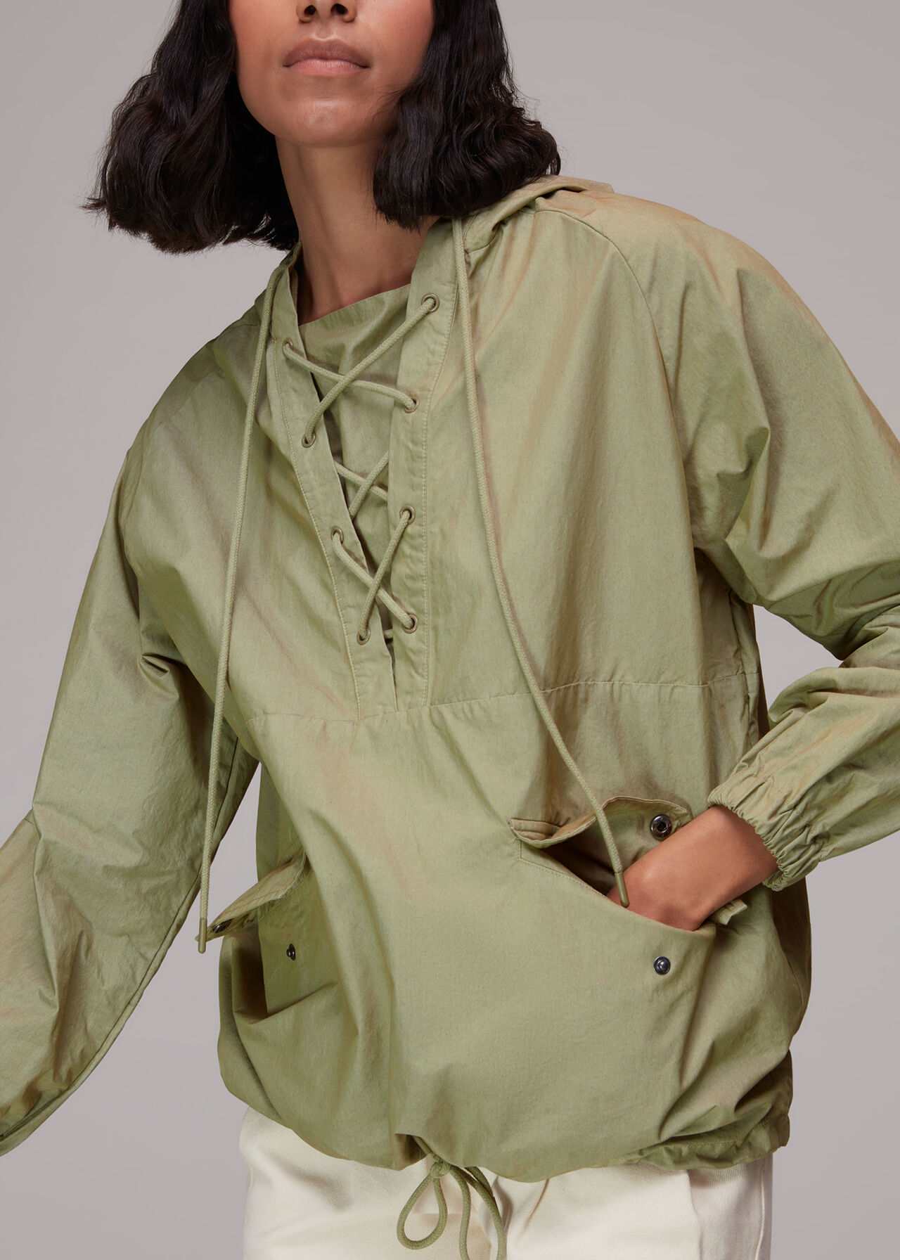 Lottie Tie Neck Windbreaker