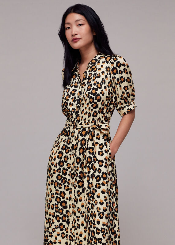 Painted Leopard Midi Dress