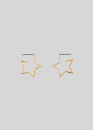 Mini Star Outline Earring Gold/Multi
