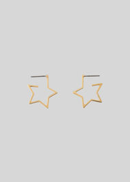 Mini Star Outline Earring Gold/Multi