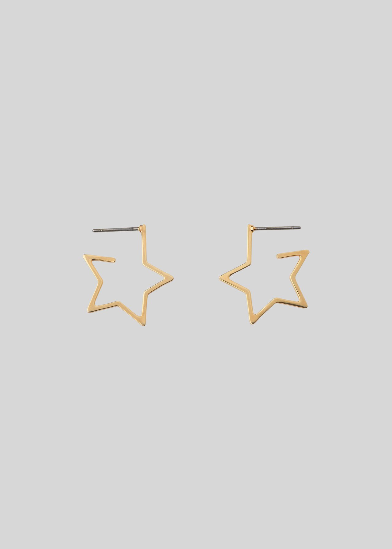Mini Star Outline Earring Gold/Multi