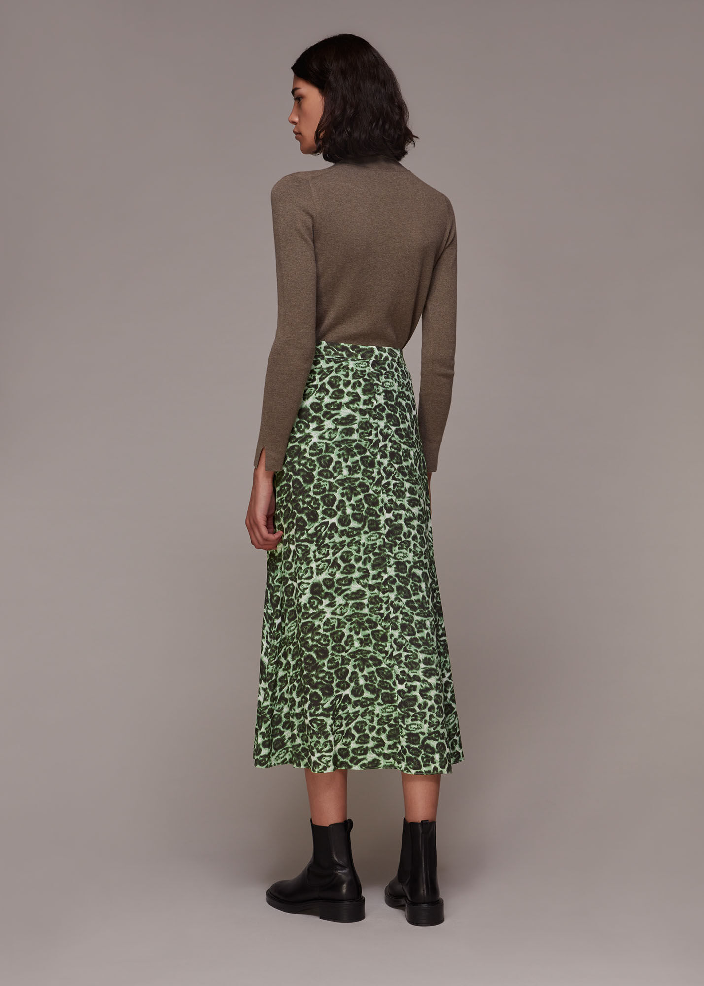 Animal print midi skirt whistles cheap