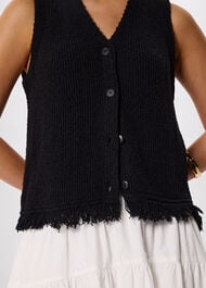 Cotton Boucle Fringe Tank