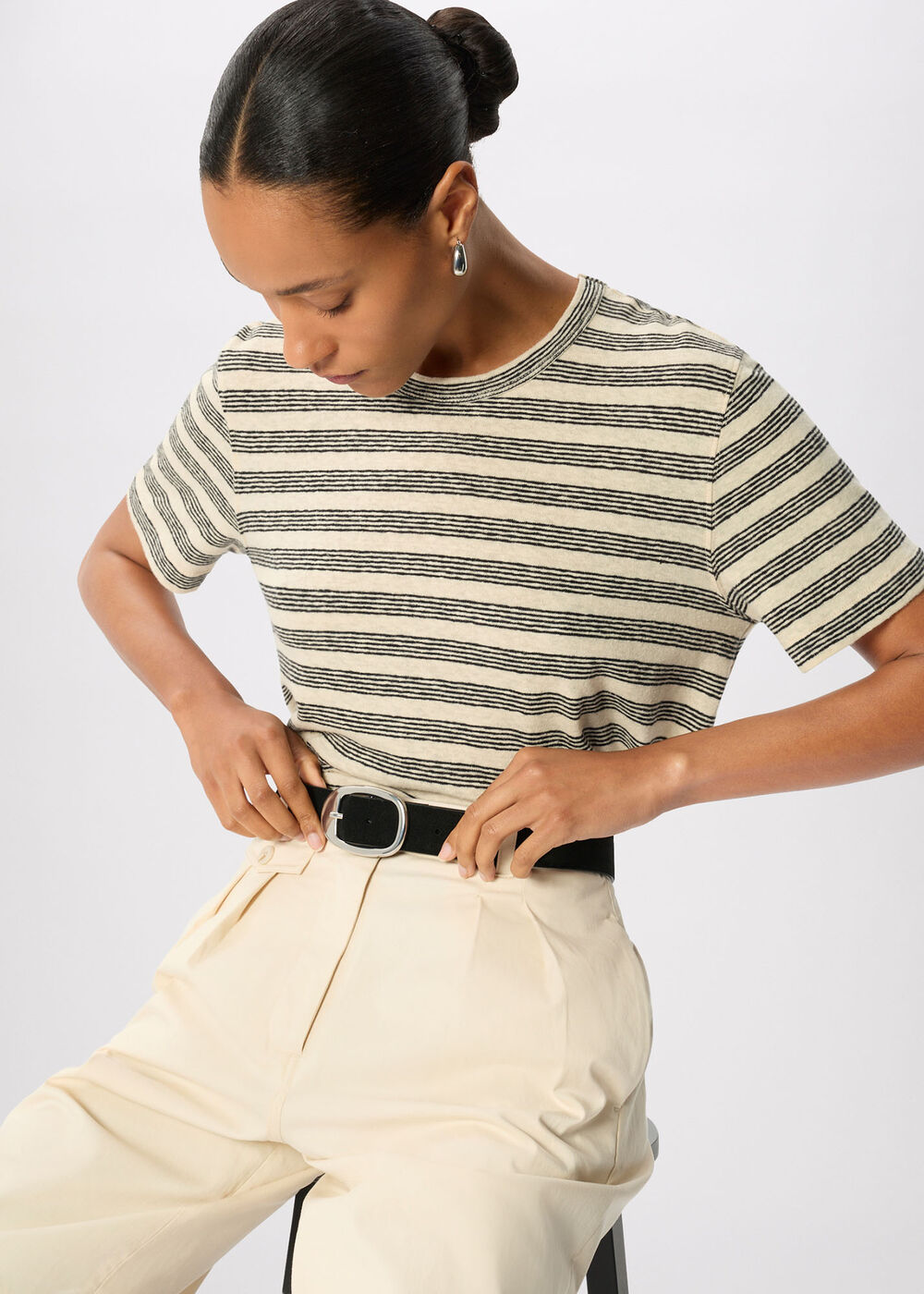 Stripe Linen T-Shirt